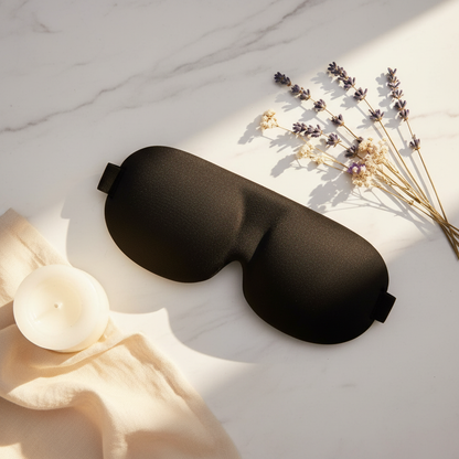 Blackout Sleep Mask Flat Lay