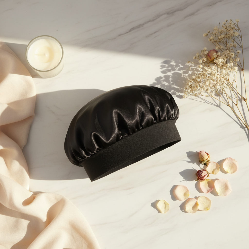 Satin Bonnet Flat Lay