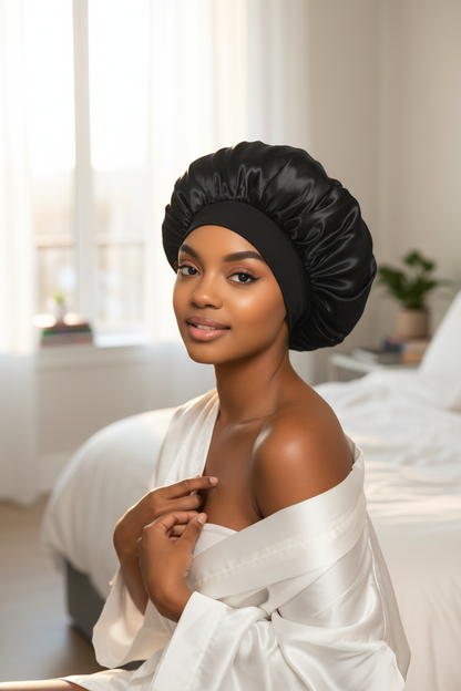 Satin Bonnet In Use